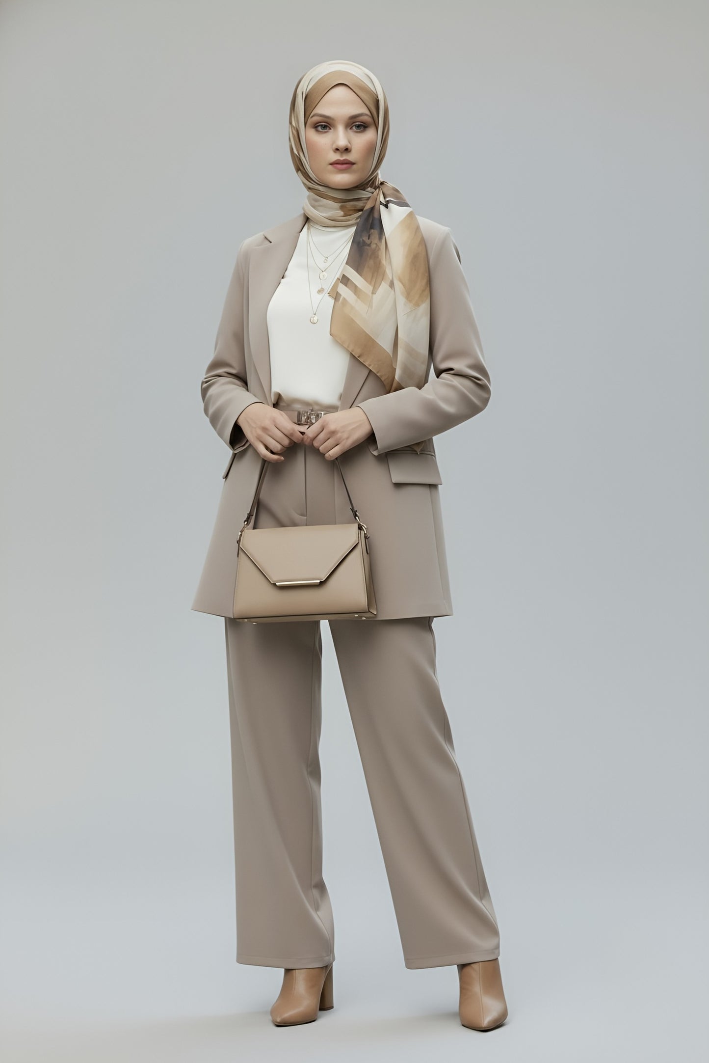 Eylül Desen Bambu Şal-Karamel