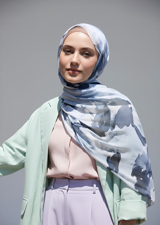 Mirelya Desen Aya Şal-Siyah~Gri