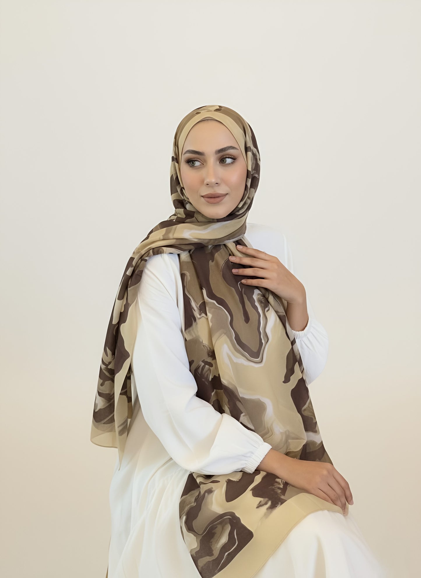 Saphira Desen Lina Şal - Butter Yellow