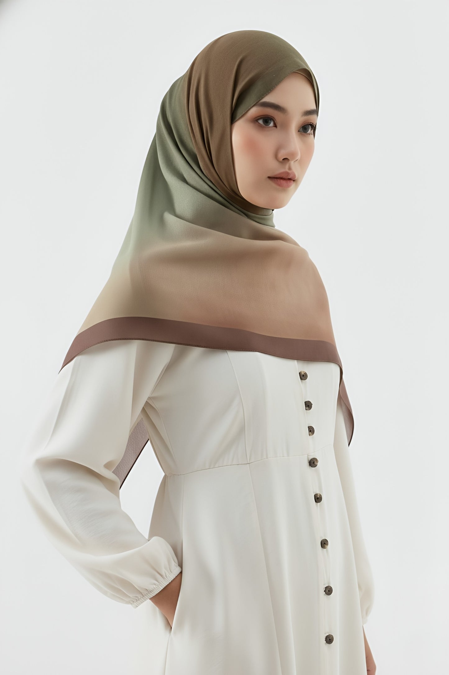 Mirage Desen Pamuk Şal-Acıkahve