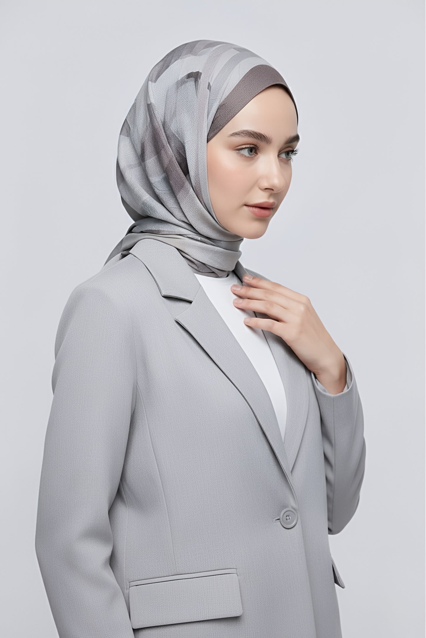 Eylül Desen Bambu Şal-Tozlu Kahve