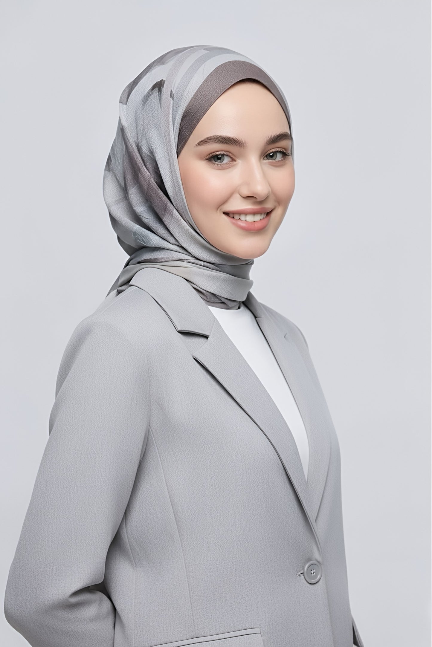 Eylül Desen Bambu Şal-Tozlu Kahve