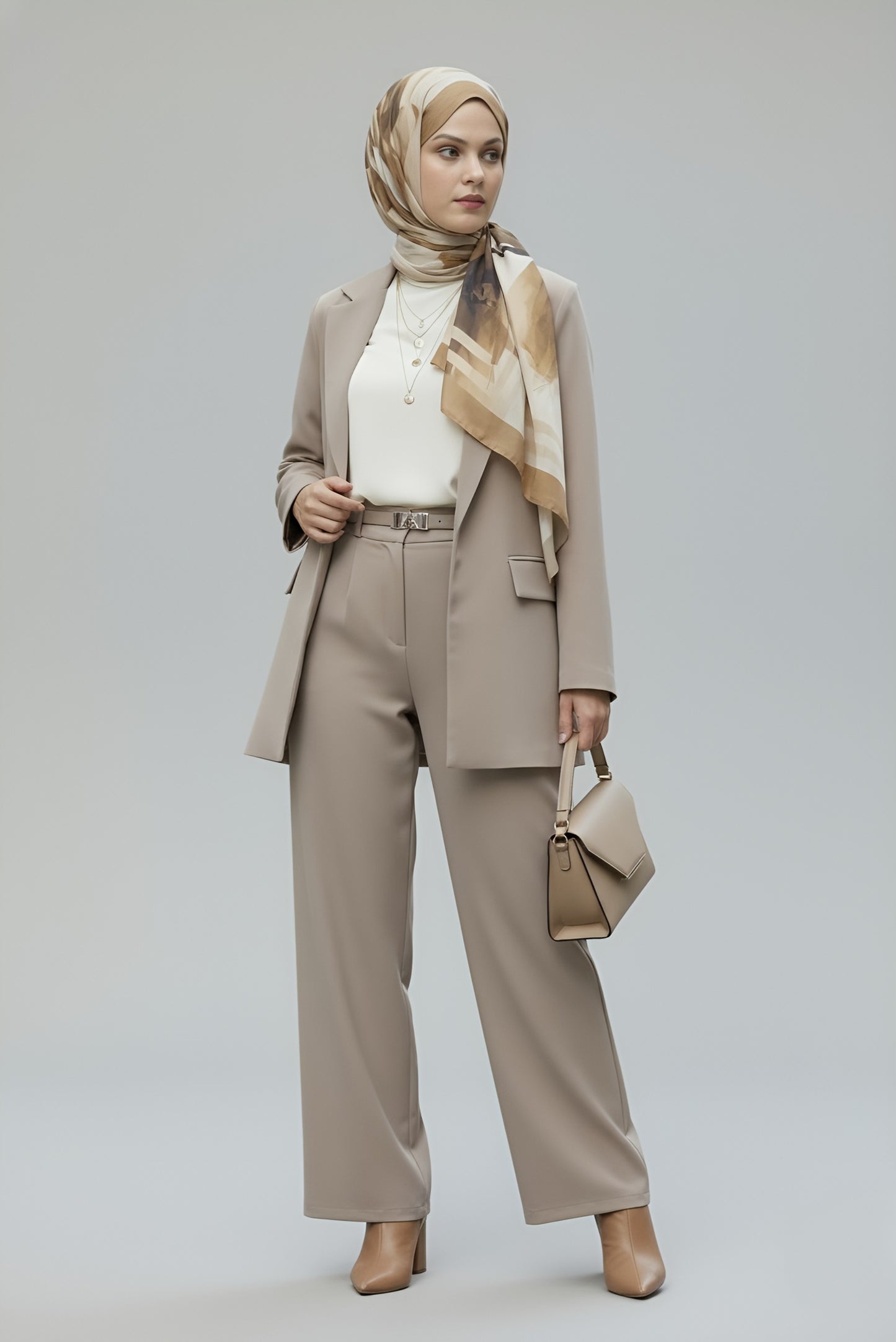 Eylül Desen Bambu Şal-Karamel