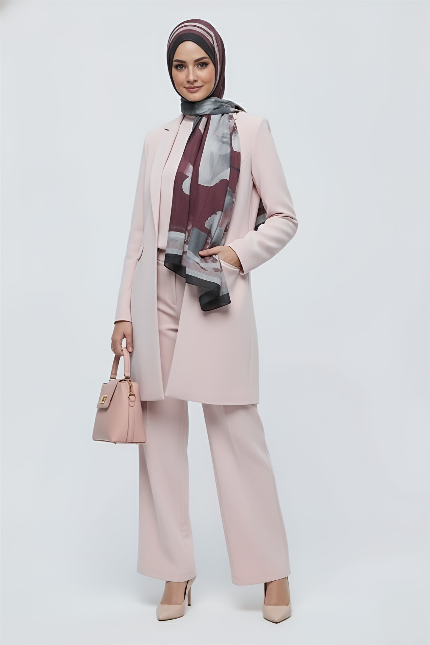 Eylül Desen Bambu Şal-Siyah Bordo