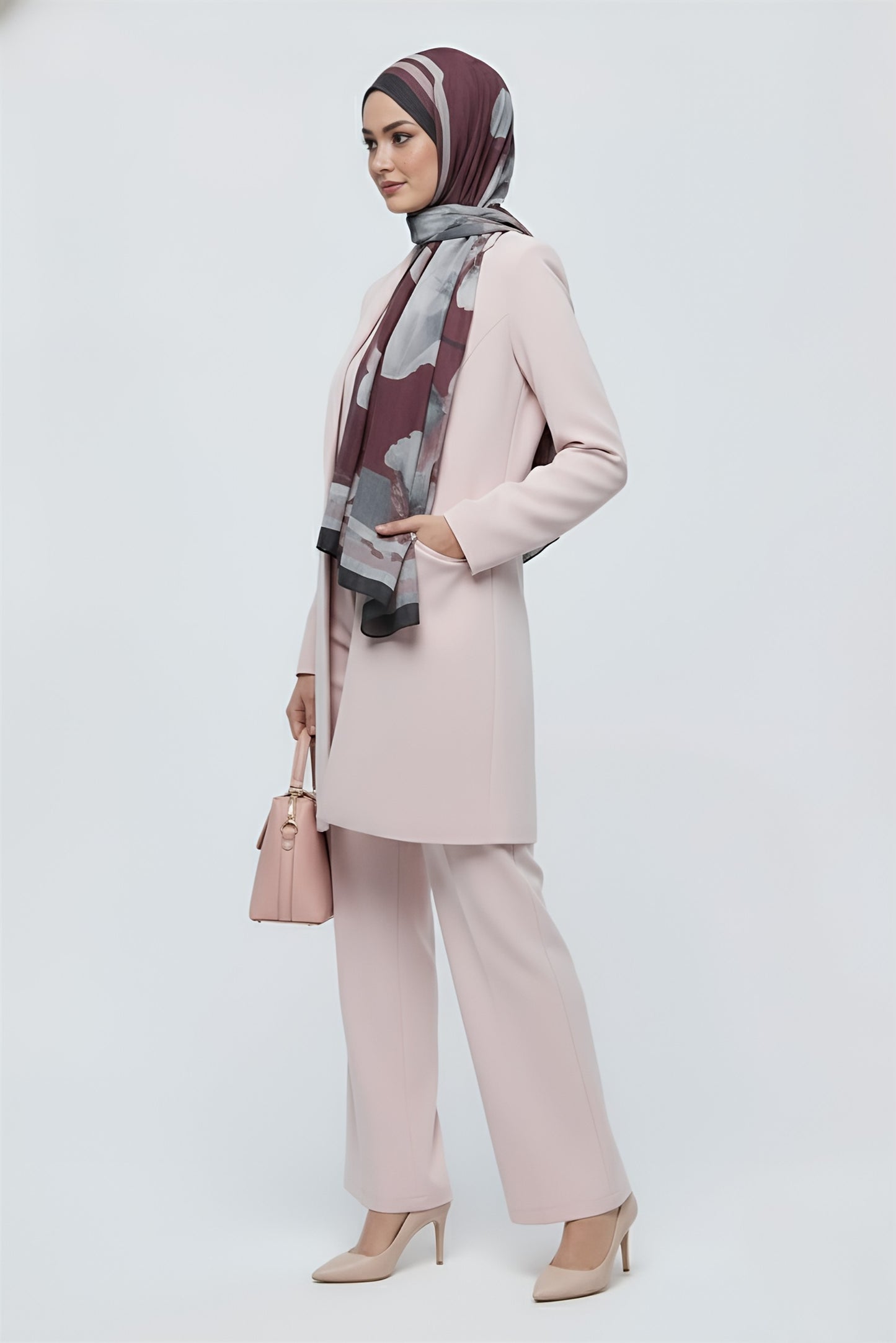 Eylül Desen Bambu Şal-Siyah Bordo