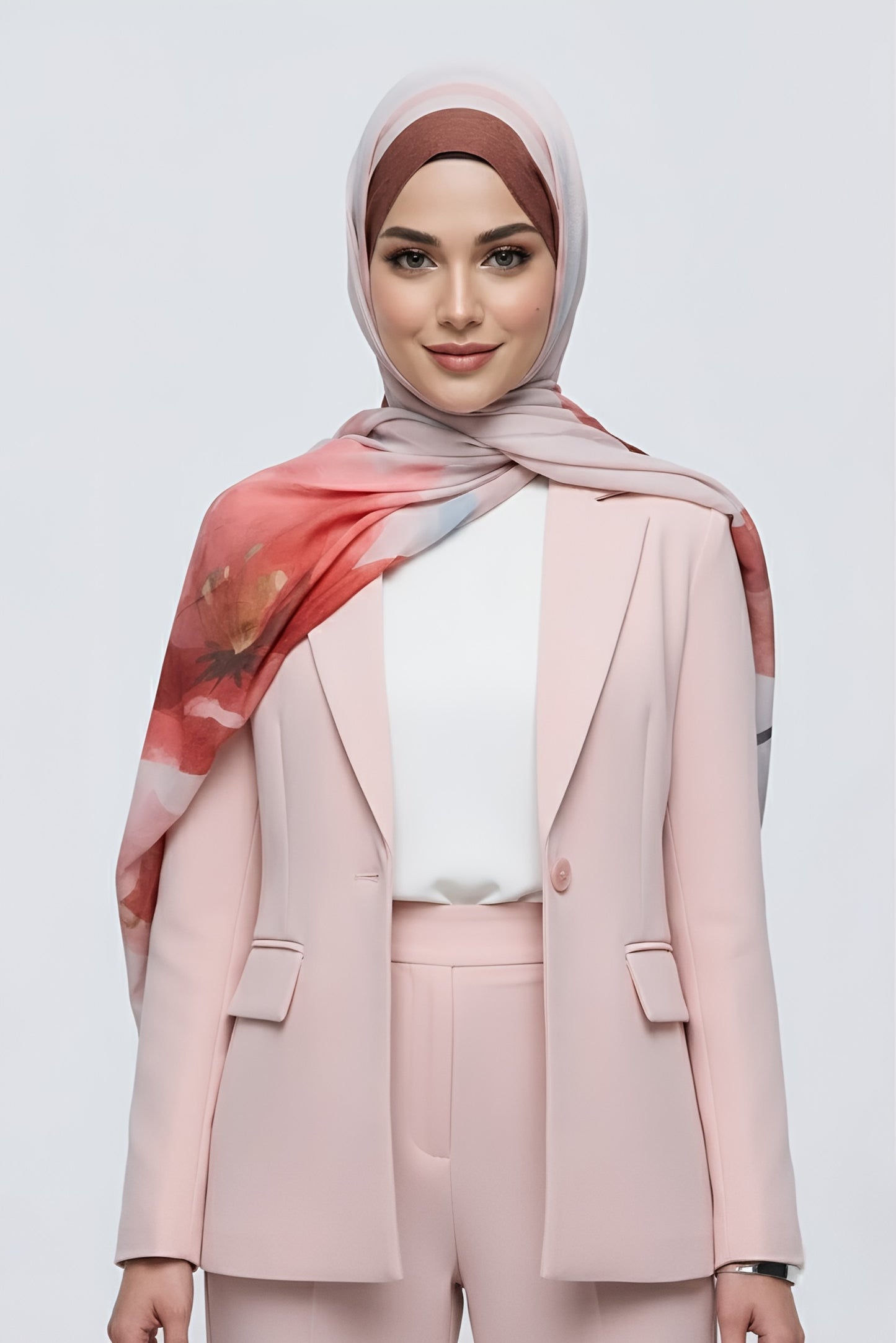 Eylül Desen Bambu Şal-Kahvrengi