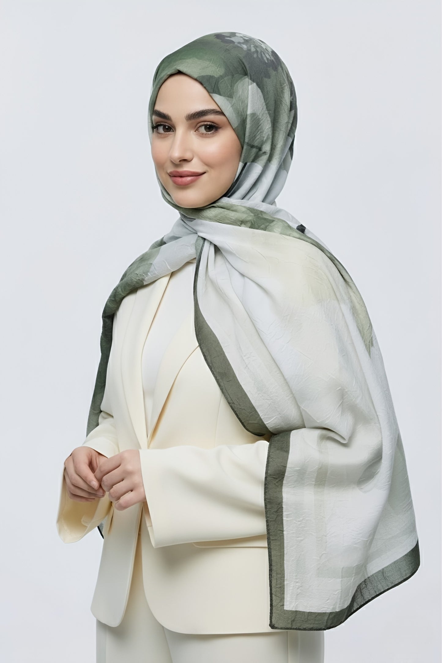 Eylül Desen Bambu Şal-Kamuflaj