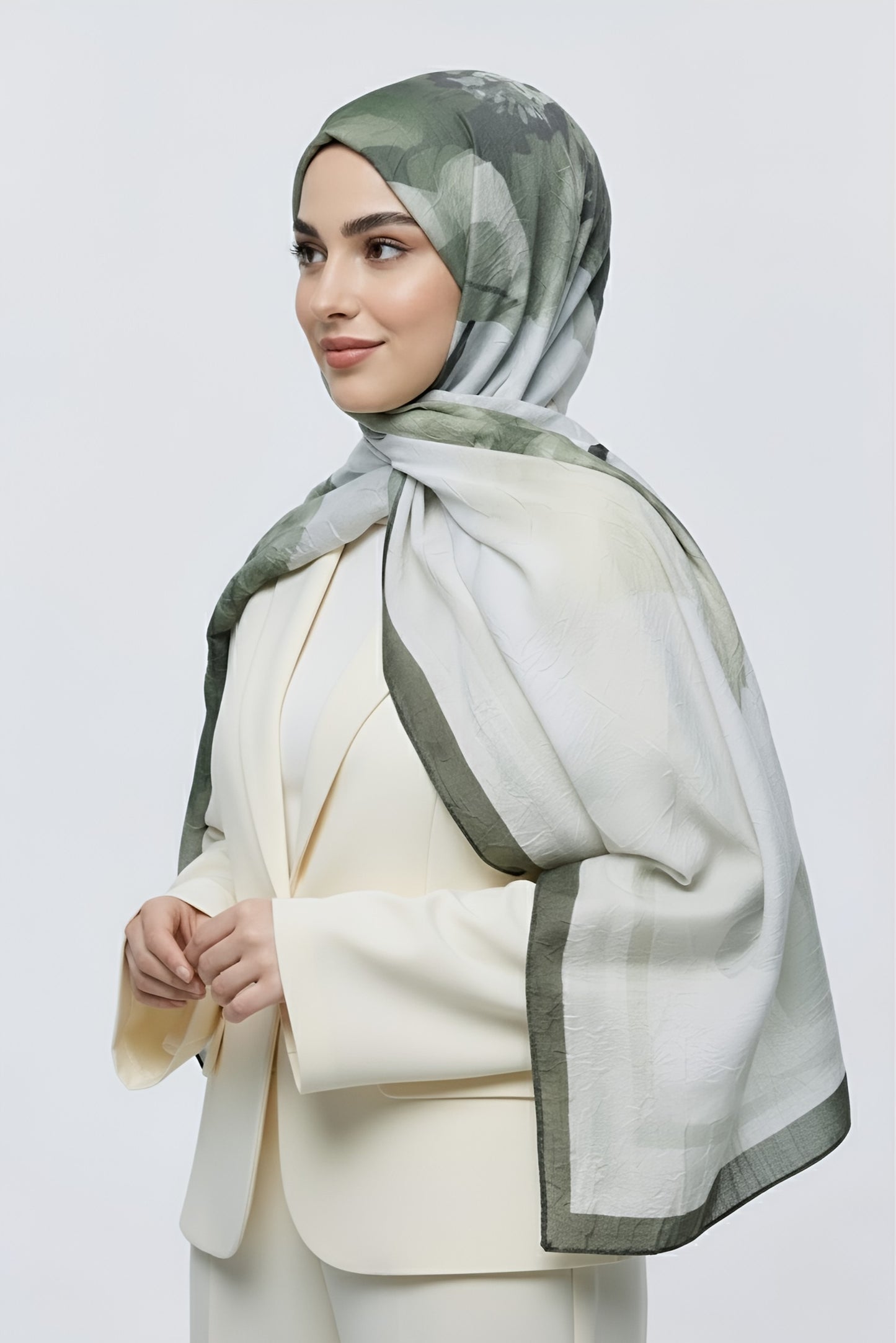 Eylül Desen Bambu Şal-Kamuflaj