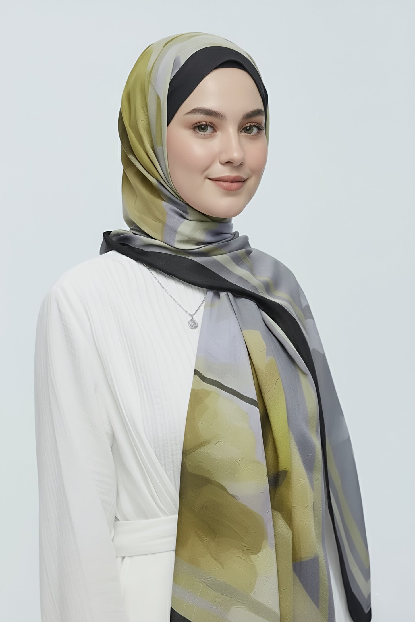 Eylül Desen Bambu Şal-Siyah Lila