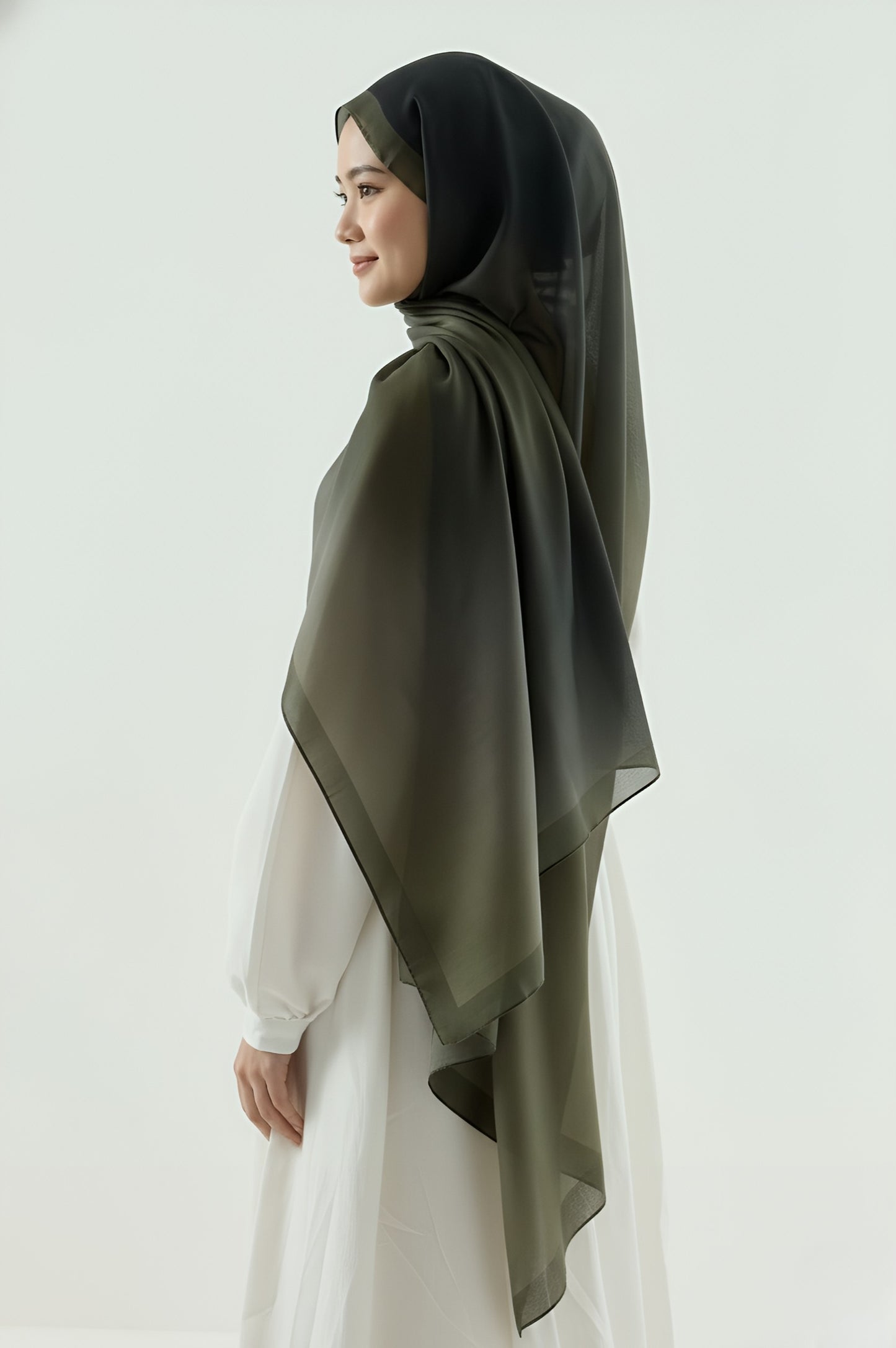 Mirage Desen Pamuk Şal-Haki