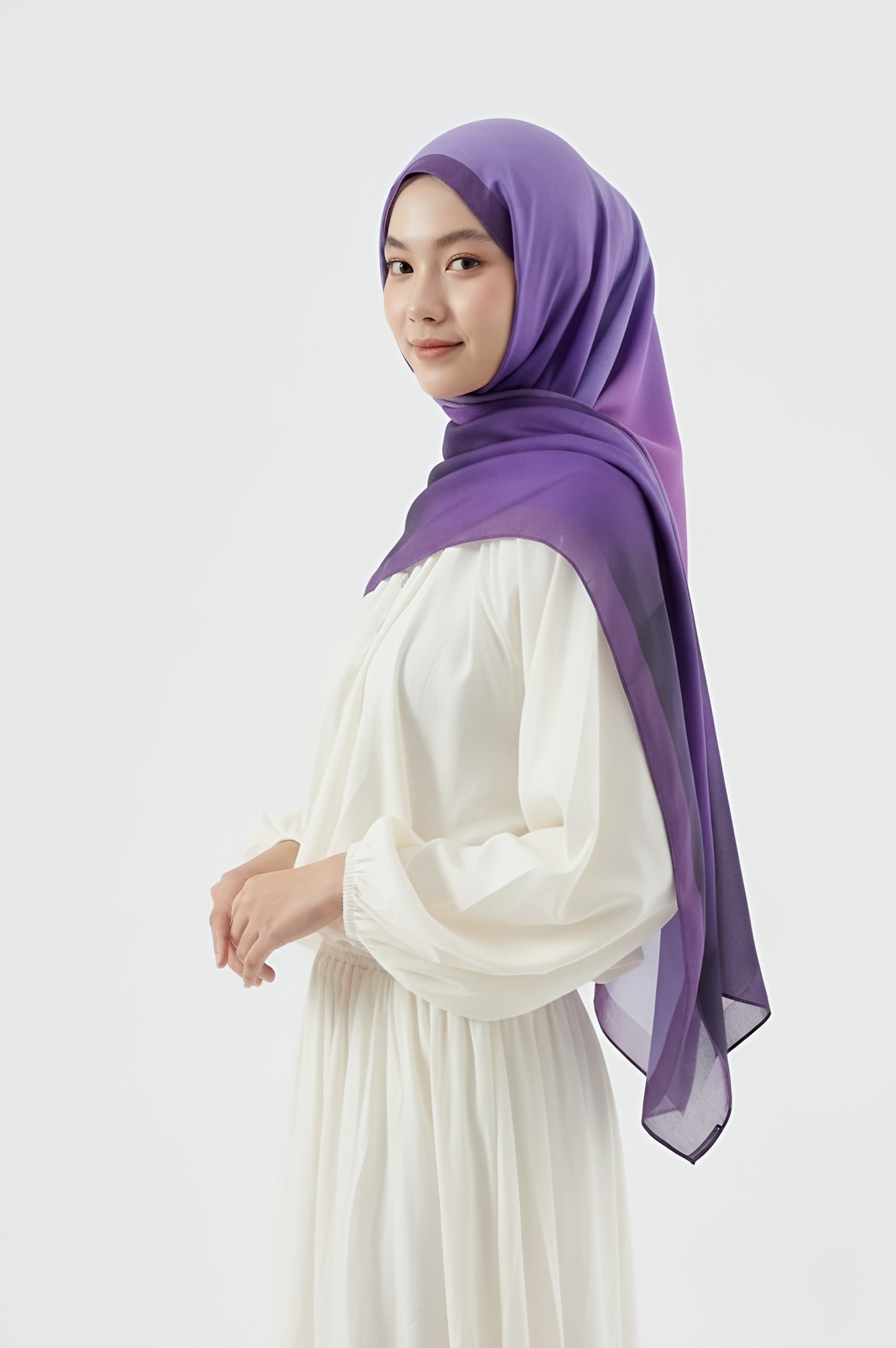 Mirage Desen Pamuk Şal-Koyu Lila