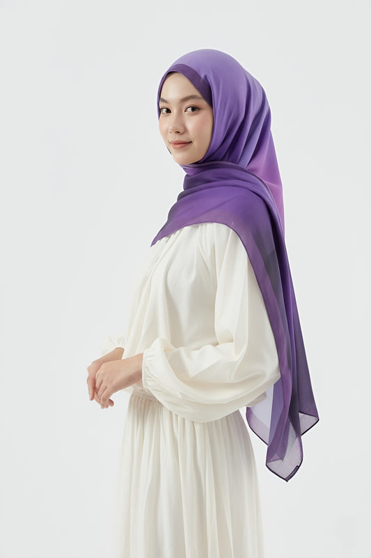 Mirage Desen Pamuk Şal-Koyu Lila