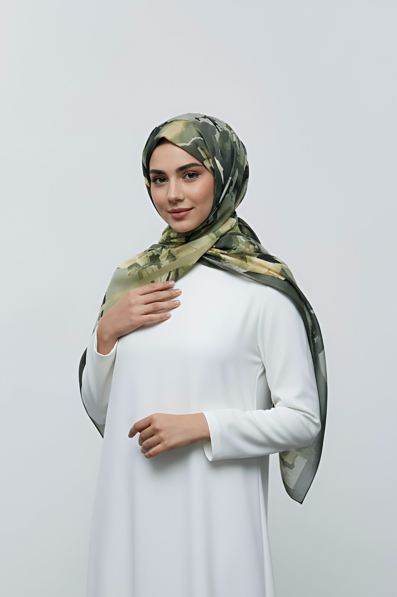 Flores Desen Aya Şal - Kamuflaj