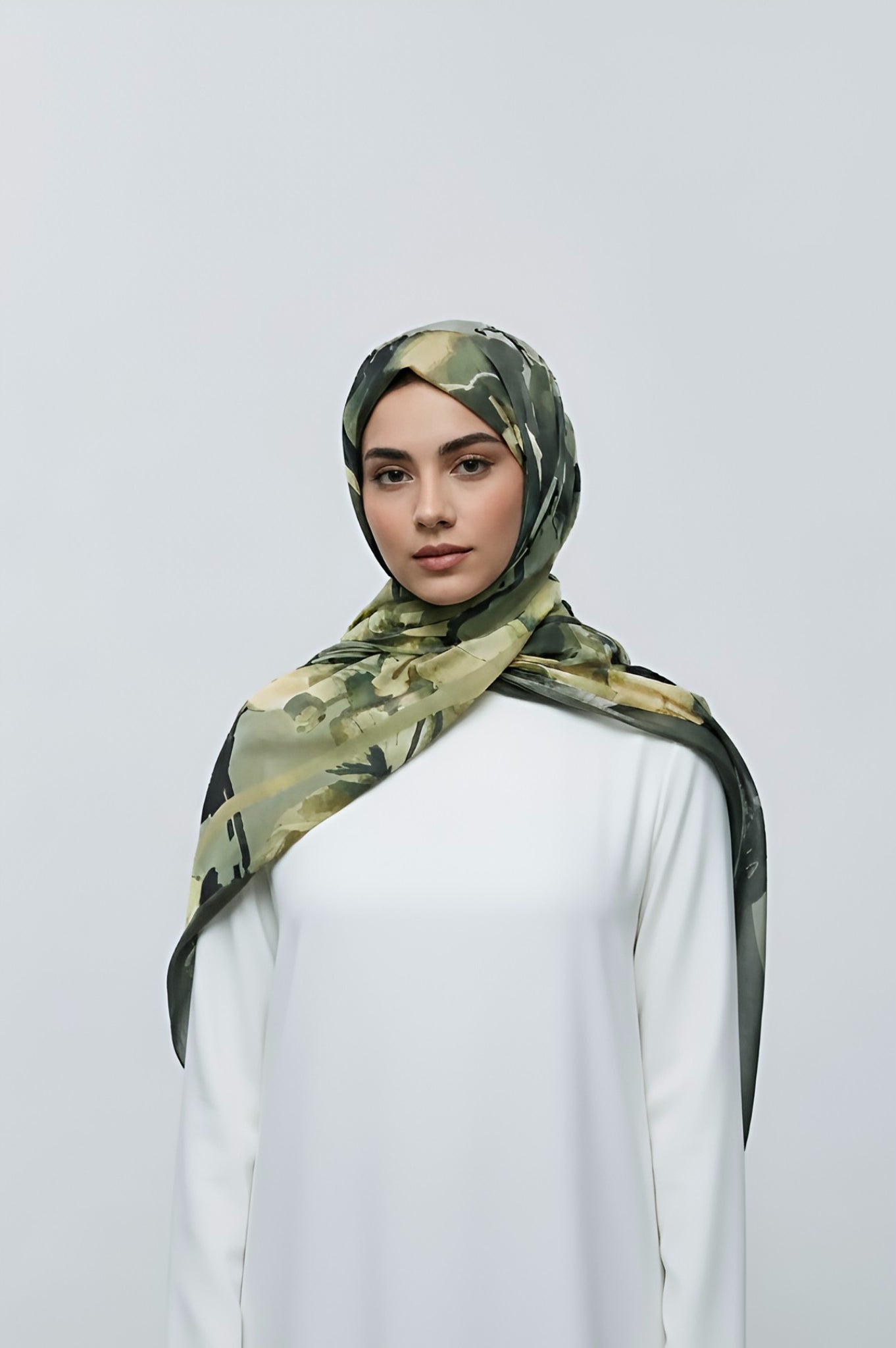 Flores Desen Aya Şal - Kamuflaj