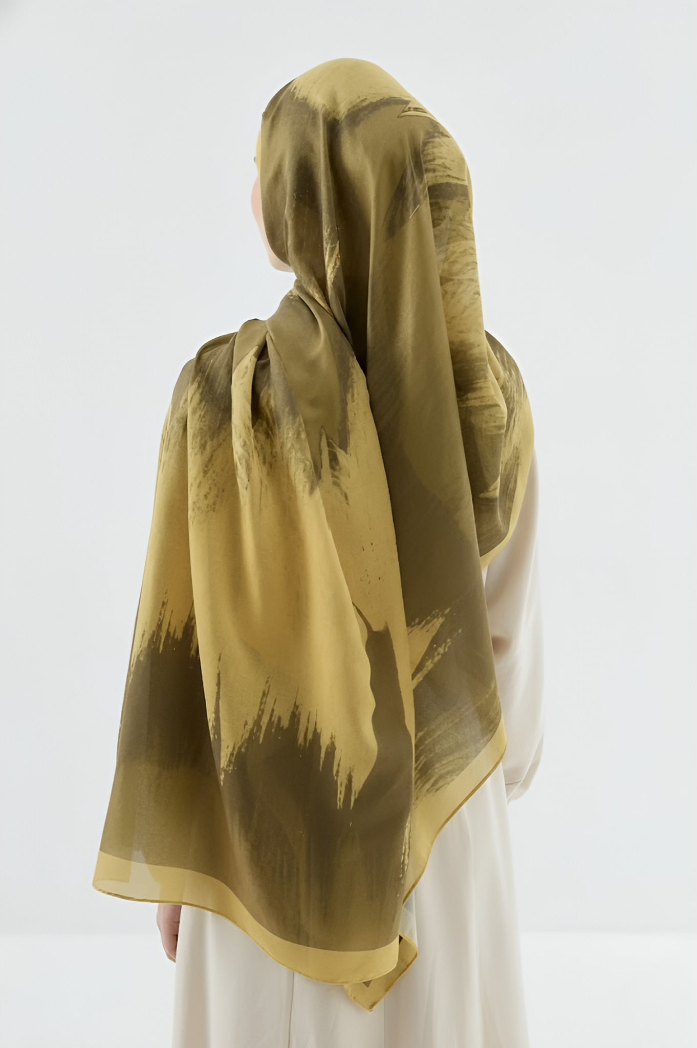 Melt Desen Pamuk Şal - Sarı