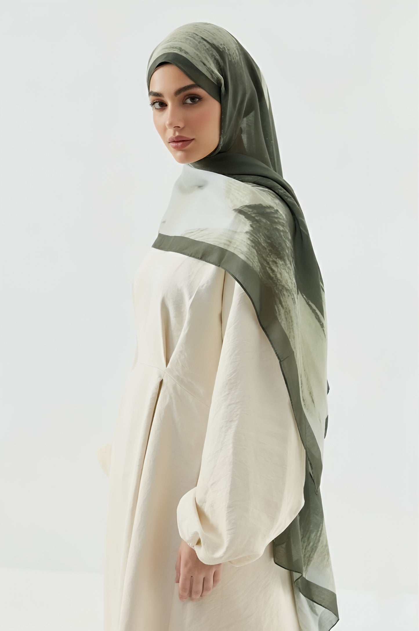 Melt Desen Pamuk Şal - Kamuflaj